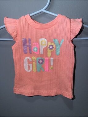 Happy Girl Peach Tank Top for Kids